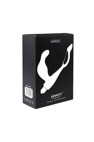 Стимулятор простаты Levett Gaius с дополнительным кольцом на мошонку, черный, 11,5 см