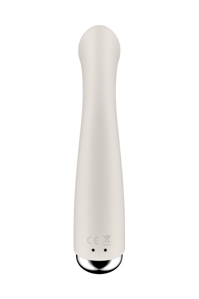 Вибратор для точки G  с ротацией Satisfyer Spinning G-Spot 1, силикон, бежевый, 16,8 см