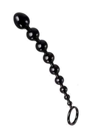Цепочка анальная TOYFA A-Toys, черная, 23,2 см, Ø 2,7