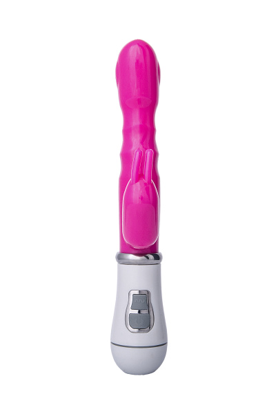 Вибратор с клиторальным стимулятором  TOYFA A-Toys, розовый, 20 см, Ø 2,5