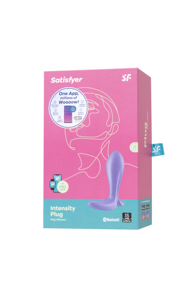 Анальный вибратор Satisfyer Intensity Plug, силикон, сиреневый, 9 см