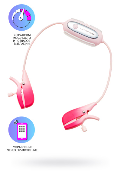 Вибромассажер для сосков Gemini Lovense TPE, розовый, ABS-пластик