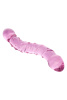 Двусторонний фаллоимитатор Sexus Glass, стекло, розовый, 20,5 см