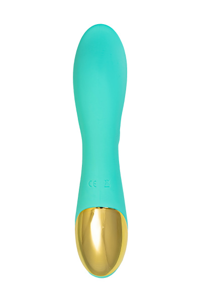 Вибратор с двойной стимуляцией Eromantica Vivian, силикон, мятный, 20 см