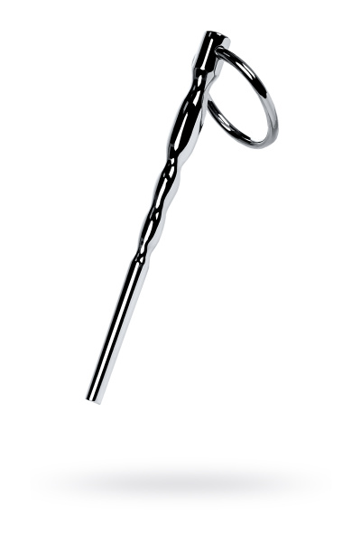 Уретральный плаг елочка с кольцом с основании, TOYFA Metal