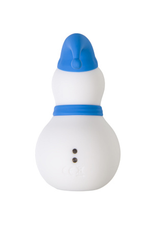 Вакуум-волновой стимулятор клитора JOS CHRISTMA, силикон, бело-синий, 9,4 см