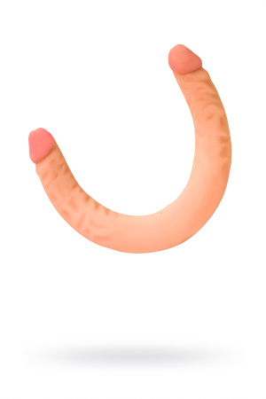 Фаллоимитатор  двустороний   LOVETOY LESBI TOUCH, телесный 43 см