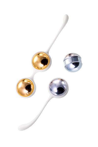 Вагинальные шарики  Nalone Yany  металл, синие, 15,5 см