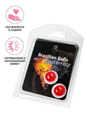 Массажное масло SECRET PLAY, с охлаждающим и разогревающим эффектом, 2 х 4 гр
