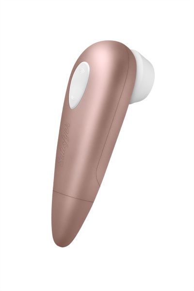 Вакуум-волновой стимулятор клитора Satisfyer Number One, ABS пластик, розовый, 14,5 см